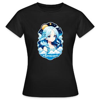 Dreamer - Dreamer - Dreamer - Dream - Reverie - Women's T-Shirt - black - Front - AI Model Female 172 dark (172cm)