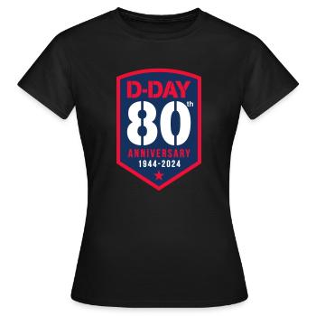 D-Tag 80. - Frauen T-Shirt - Schwarz - Vorne - AI Model Female 172 dark (172cm)