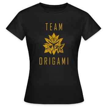 Équipe Origami - T-shirt Femme - noir - Devant - AI Model Female 172 dark (172cm)