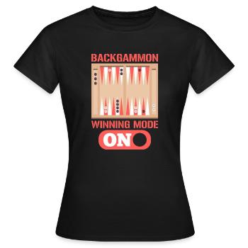 Backgammon Winning Mode On Board Gaming - Frauen T-Shirt - Schwarz - Vorne - AI Model Female 172 dark (172cm)