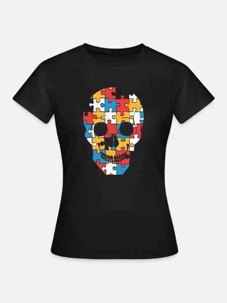 Puzzkull - Frauen T-Shirt - Schwarz
