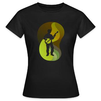 Banjo Instrument Folk - Frauen T-Shirt - Schwarz - Vorne - AI Model Female 172 dark (172cm)