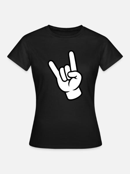 Hand Zeichen Party - Frauen T-Shirt - Schwarz