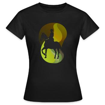 Dressurpferd Reitschule Springreiten - Frauen T-Shirt - Schwarz - Vorne - AI Model Female 172 dark (172cm)
