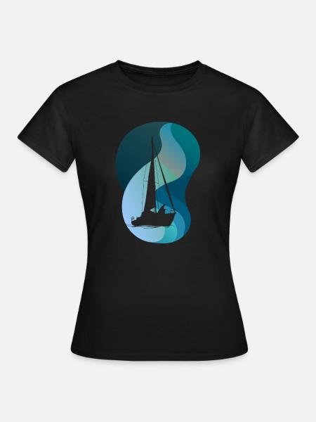 Segelboote Segelboot - Frauen T-Shirt - Schwarz