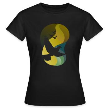 Taube Taubeneier Turteltauben - Frauen T-Shirt - Schwarz - Vorne - AI Model Female 172 dark (172cm)