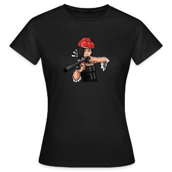 Bollenhut Geschenk für eine Schwarzwälderin - Frauen T-Shirt - Schwarz - Vorne - AI Model Female 172 dark (172cm)