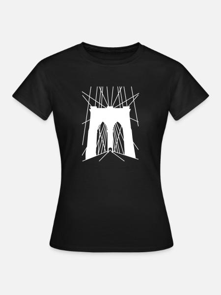 Brooklyn Bridge - Frauen T-Shirt - Schwarz