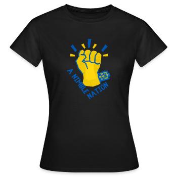 Ukraine - Women's T-Shirt - black - Front - AI Model Female 172 dark (172cm)