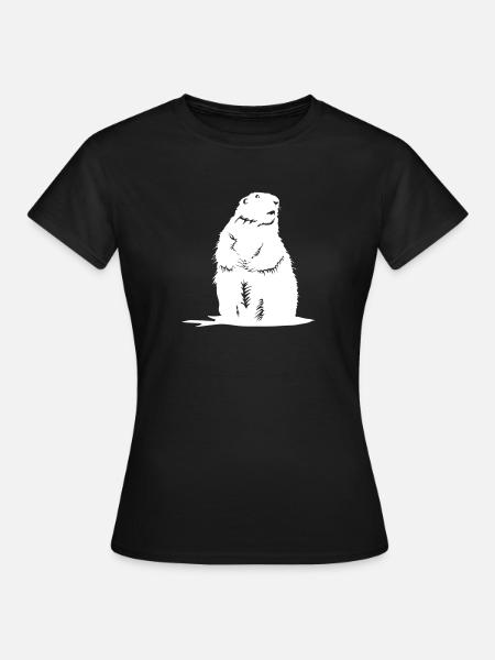 Murmeltier - Frauen T-Shirt - Schwarz
