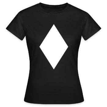 Diamond Shape Geometry Gift Math - T-shirt Femme - noir - Devant - AI Model Female 172 dark (172cm)