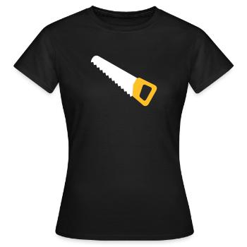 Scie - T-shirt Femme - noir - Devant - AI Model Female 172 dark (172cm)