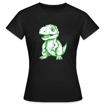Tyrannosaurus Rex Gift Girls Trex Gift - Women's T-Shirt - black - Front - AI Model Female 172 dark (172cm)