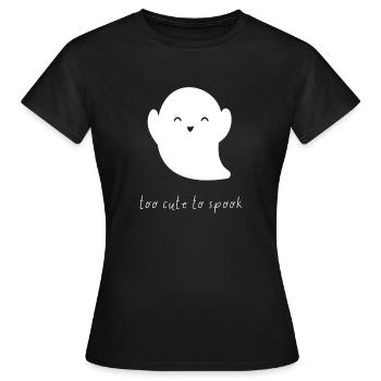 Cute Ghost Halloween T shirt - Frauen T-Shirt - Schwarz - Vorne - AI Model Female 172 dark (172cm)