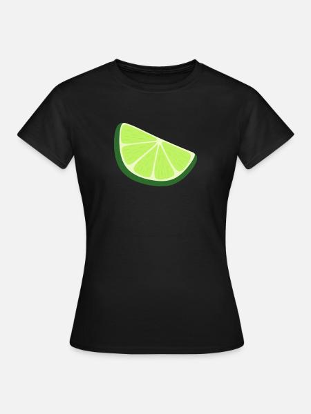 Limettenscheibe - Frauen T-Shirt - Schwarz