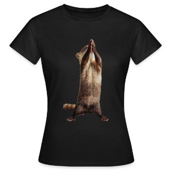 Frettchen - Frauen T-Shirt - Schwarz - Vorne - AI Model Female 172 dark (172cm)