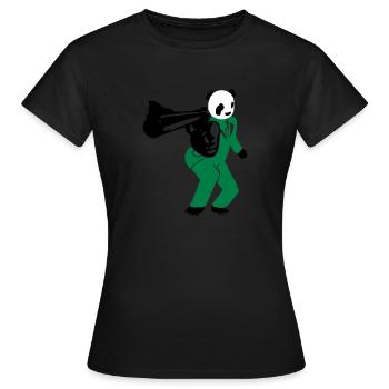 shooting panda 2 - Frauen T-Shirt - Schwarz - Vorne - AI Model Female 172 dark (172cm)