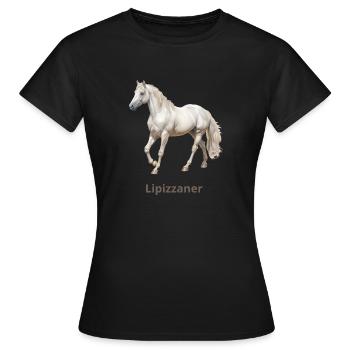 Lipizzaner - Frauen T-Shirt - Schwarz - Vorne - AI Model Female 172 dark (172cm)