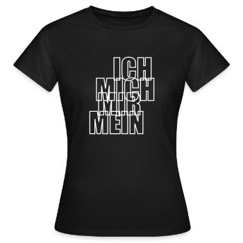 ich mir mich mein Ego - Frauen T-Shirt - Schwarz - Vorne - AI Model Female 172 dark (172cm)