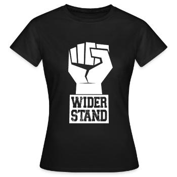 LA RÉSISTANCE SERA LE PEUPLE - T-shirt Femme - noir - Devant - AI Model Female 172 dark (172cm)