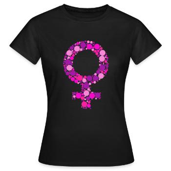 Weibliches Symbol - Frauen T-Shirt - Schwarz - Vorne - AI Model Female 172 dark (172cm)