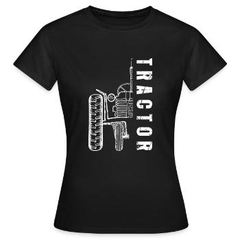 tractor pulling - Women's T-Shirt - black - Front - AI Model Female 172 dark (172cm)