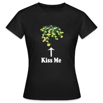 Kiss Me - Frauen T-Shirt - Schwarz - Vorne - AI Model Female 172 dark (172cm)