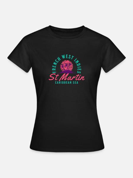 Karibik St. Martin - Frauen T-Shirt - Schwarz