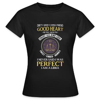 Waage Astrologie Aberglaube Himmel - Frauen T-Shirt - Schwarz - Vorne - AI Model Female 172 dark (172cm)