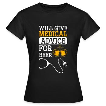 Médecins Médecins Médecins - T-shirt Femme - noir - Devant - AI Model Female 172 dark (172cm)