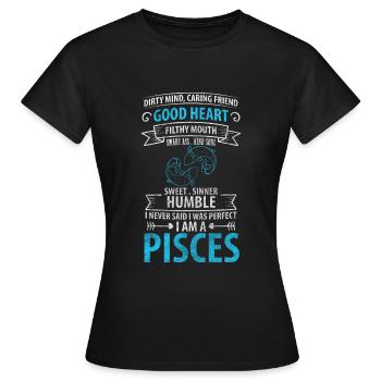 Superstition de l’anniversaire du zodiaque - T-shirt Femme - noir - Devant - AI Model Female 172 dark (172cm)