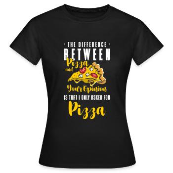 Pizza Hunger - Frauen T-Shirt - Schwarz - Vorne - AI Model Female 172 dark (172cm)