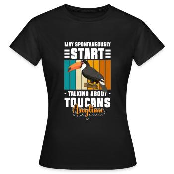 Tukan Regenwald Amazonas Südamerika - Frauen T-Shirt - Schwarz - Vorne - AI Model Female 172 dark (172cm)