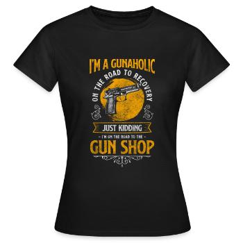 Weapon Ammunition Hunting Gun Owner - Women's T-Shirt - black - Front - AI Model Female 172 dark (172cm)