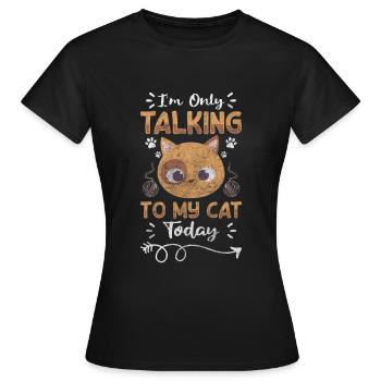 Cat House Tiger Hunter Cuddle - Women's T-Shirt - black - Front - AI Model Female 172 dark (172cm)