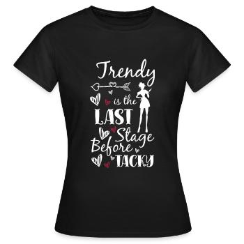 Modeliebhaber Einkaufen - Frauen T-Shirt - Schwarz - Vorne - AI Model Female 172 dark (172cm)