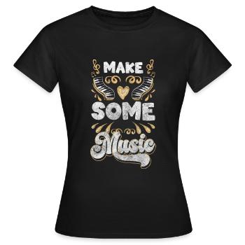 Music Concert Fan - Women's T-Shirt - black - Front - AI Model Female 172 dark (172cm)