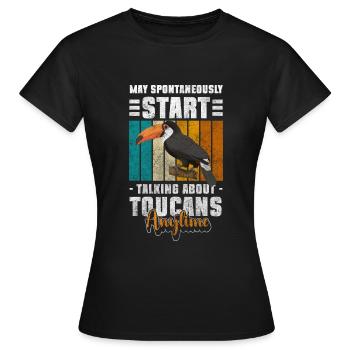 Tukan Tier Amazonas Papagei - Frauen T-Shirt - Schwarz - Vorne - AI Model Female 172 dark (172cm)