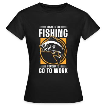 Tournoi sportif de pêche à la canne à pêche - T-shirt Femme - noir - Devant - AI Model Female 172 dark (172cm)