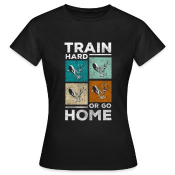Entraînement Athlétique Transpiration Entraîneurs de fitness - T-shirt Femme - noir - Devant - AI Model Female 172 dark (172cm)