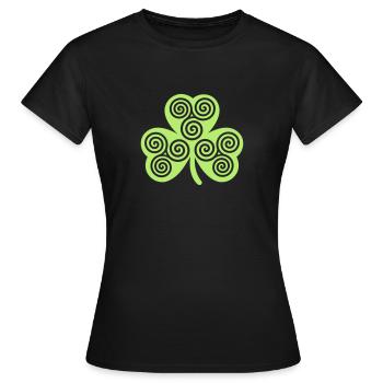 Kleeblatt - Frauen T-Shirt - Schwarz - Vorne - AI Model Female 172 dark (172cm)