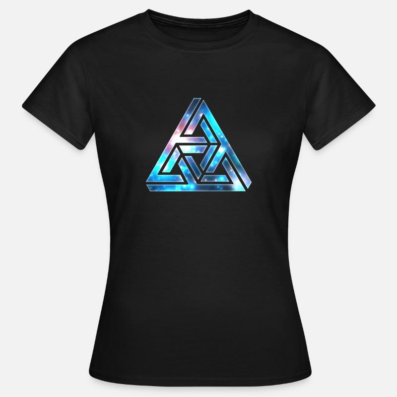 Illusion d’optique, Triangle Impossible, Formes 3D - T-shirt Femme - noir
