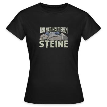 Ich mag Steine - Geologe Petrologie Geologie - Frauen T-Shirt - Schwarz - Vorne - AI Model Female 172 dark (172cm)
