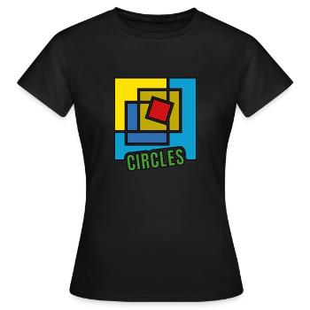 Abstraction des carrés - T-shirt Femme - noir - Devant - AI Model Female 172 dark (172cm)