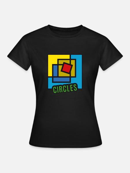 Abstraktion von Quadraten - Frauen T-Shirt - Schwarz
