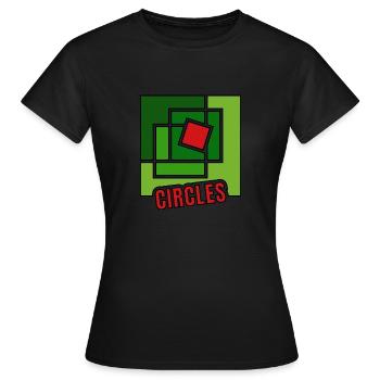 Abstraction verte avec torsion - T-shirt Femme - noir - Devant - AI Model Female 172 dark (172cm)