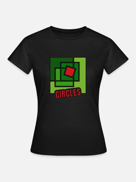 Grüne Abstraktion mit Drehung - Frauen T-Shirt - Schwarz