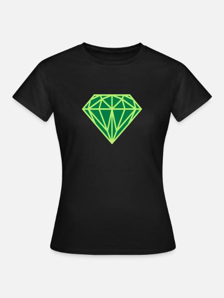 Diamant - Frauen T-Shirt - Schwarz