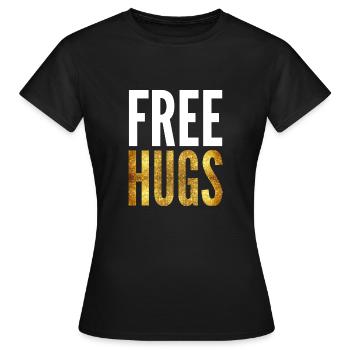 Câlins gratuits - T-shirt Femme - noir - Devant - AI Model Female 172 dark (172cm)