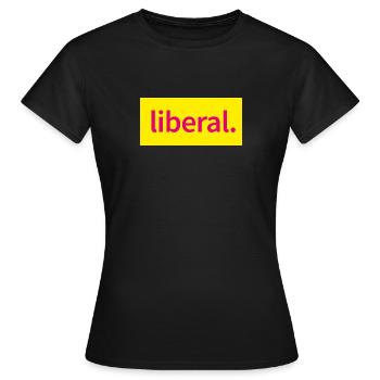 Liberal - Frauen T-Shirt - Schwarz - Vorne - AI Model Female 172 dark (172cm)